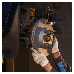 Fitting brakes on a car